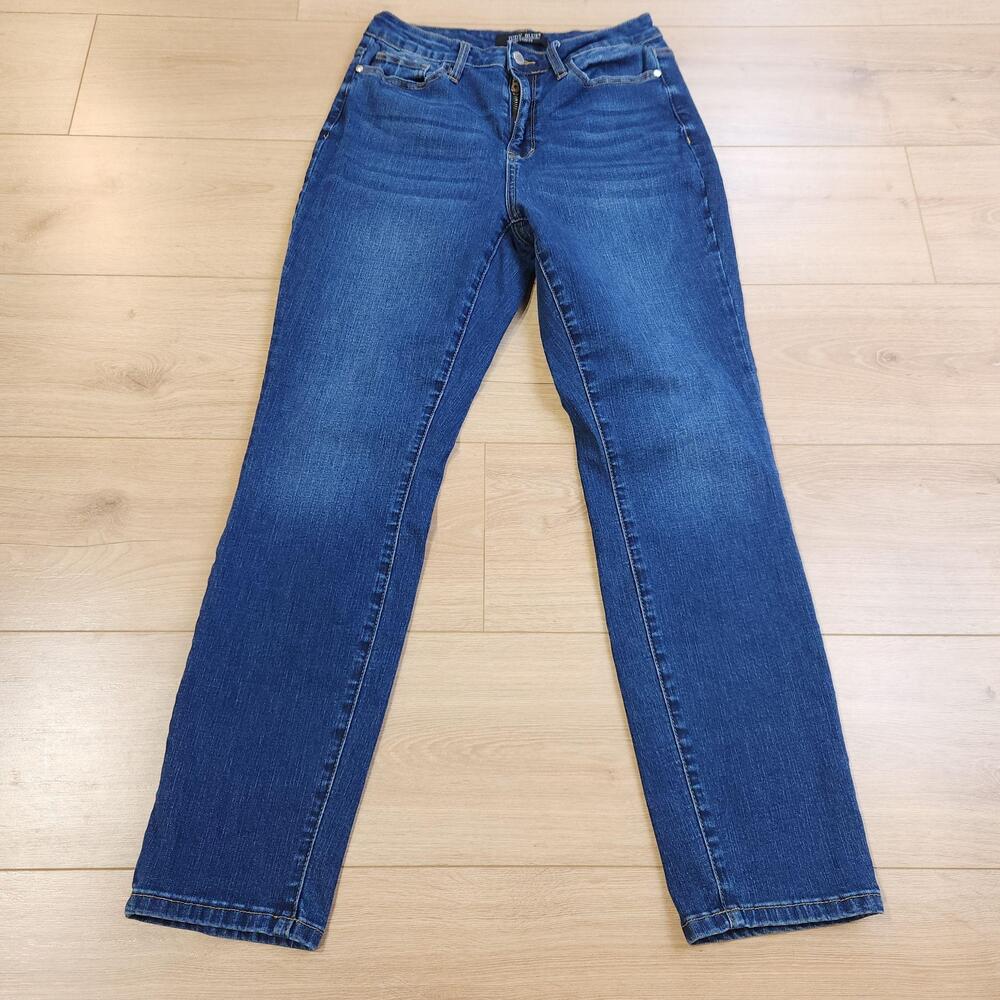 Judy Blue Boyfriend Jeans Womens 7/28 Medium Wash Blue Mid Rise Stretch Denim
